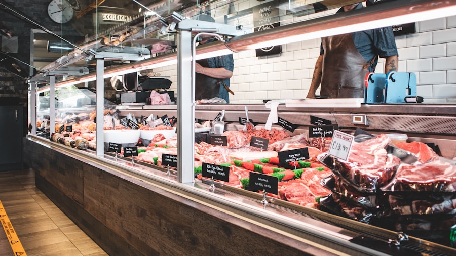 butcher counter meat display