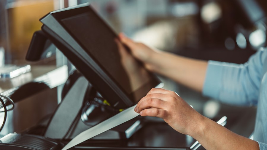 checkout counter receipt verification