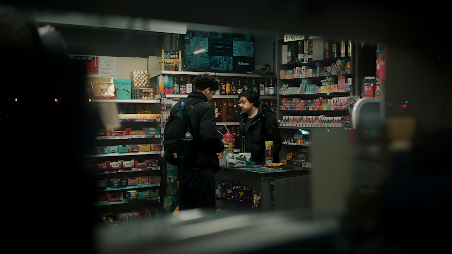 customer shopping small store