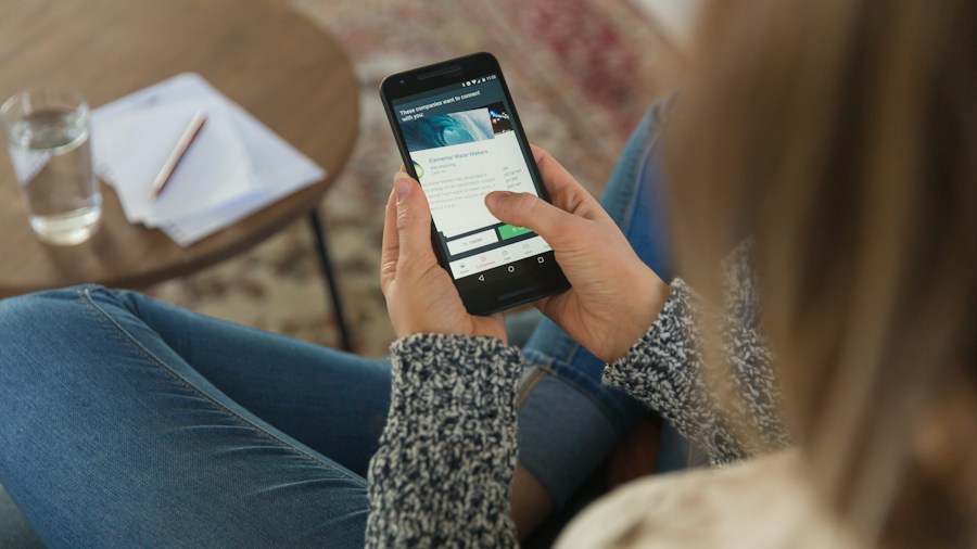 customer using mobile app shopping checkout