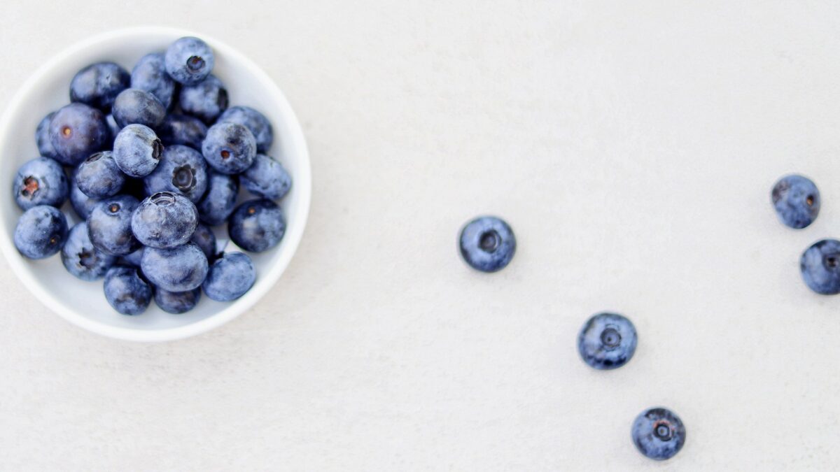 frozen blueberries in bowl