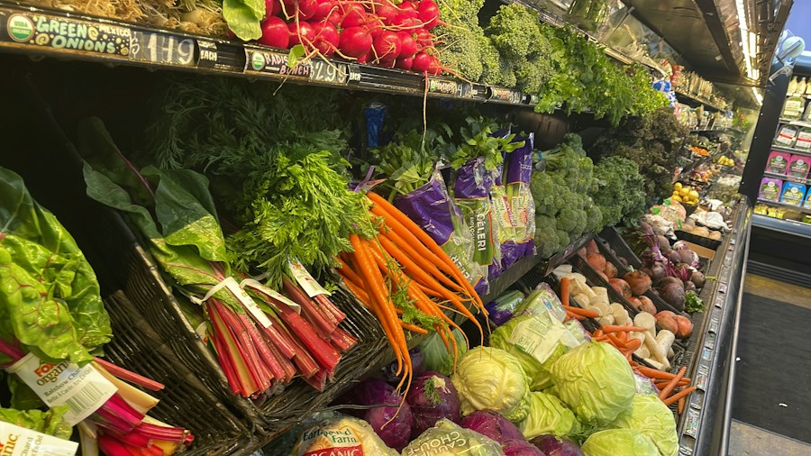 grocery store checkout fresh produce