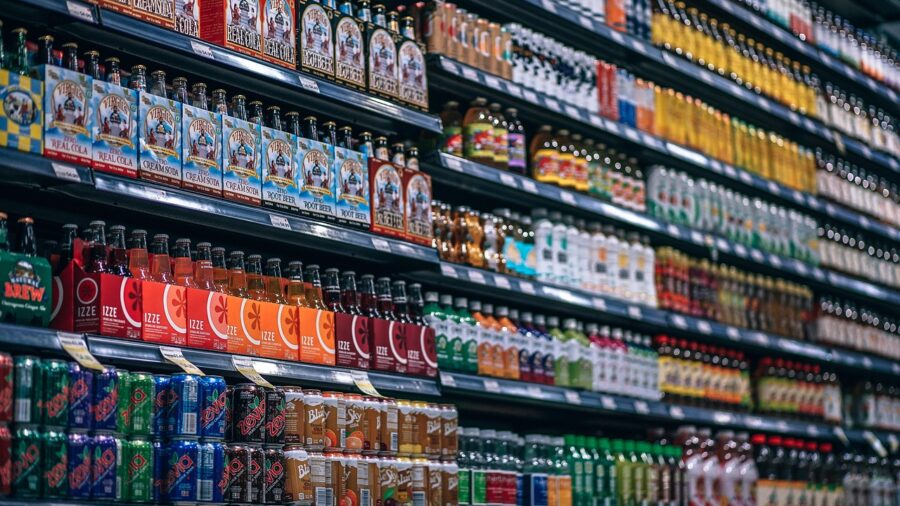 grocery store entrance aisle