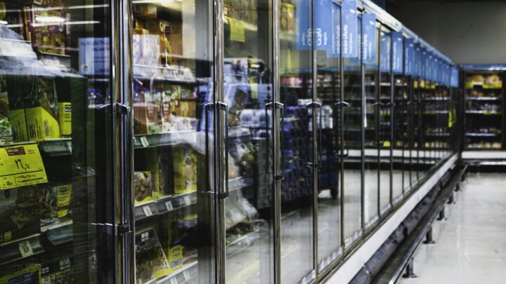 grocery store frozen blueberry section