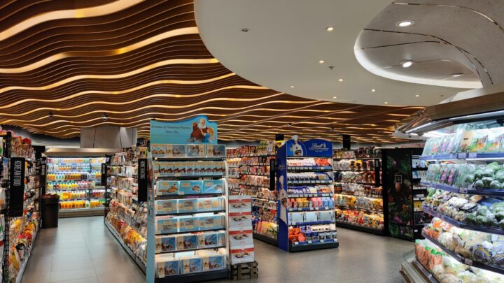 grocery store interior shopping