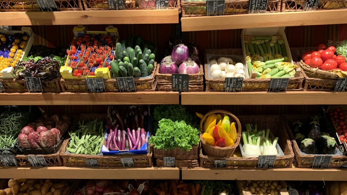 grocery store merchandise displays