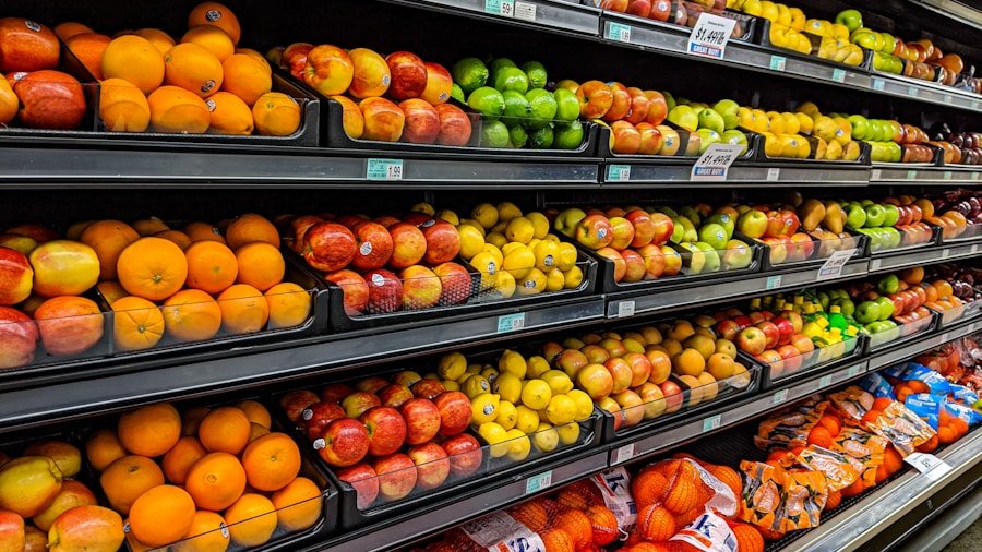 grocery store produce shopping