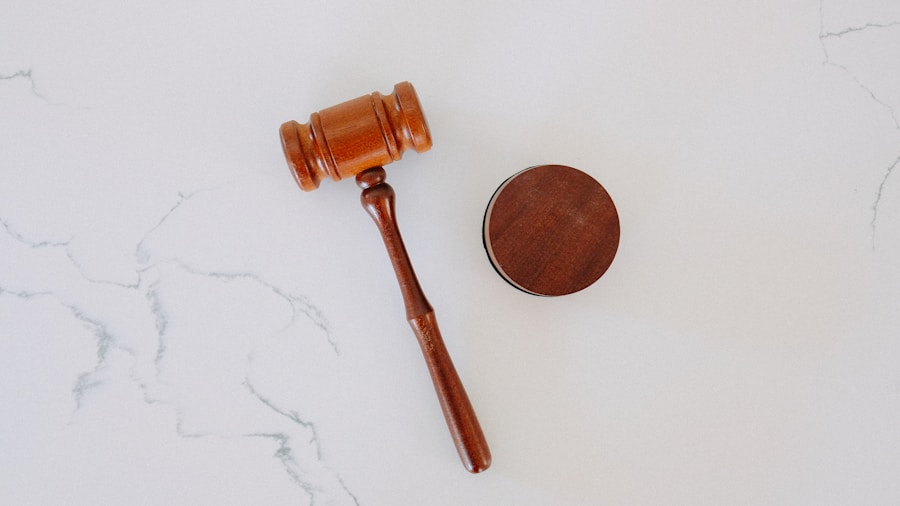 lawsuit document and court gavel