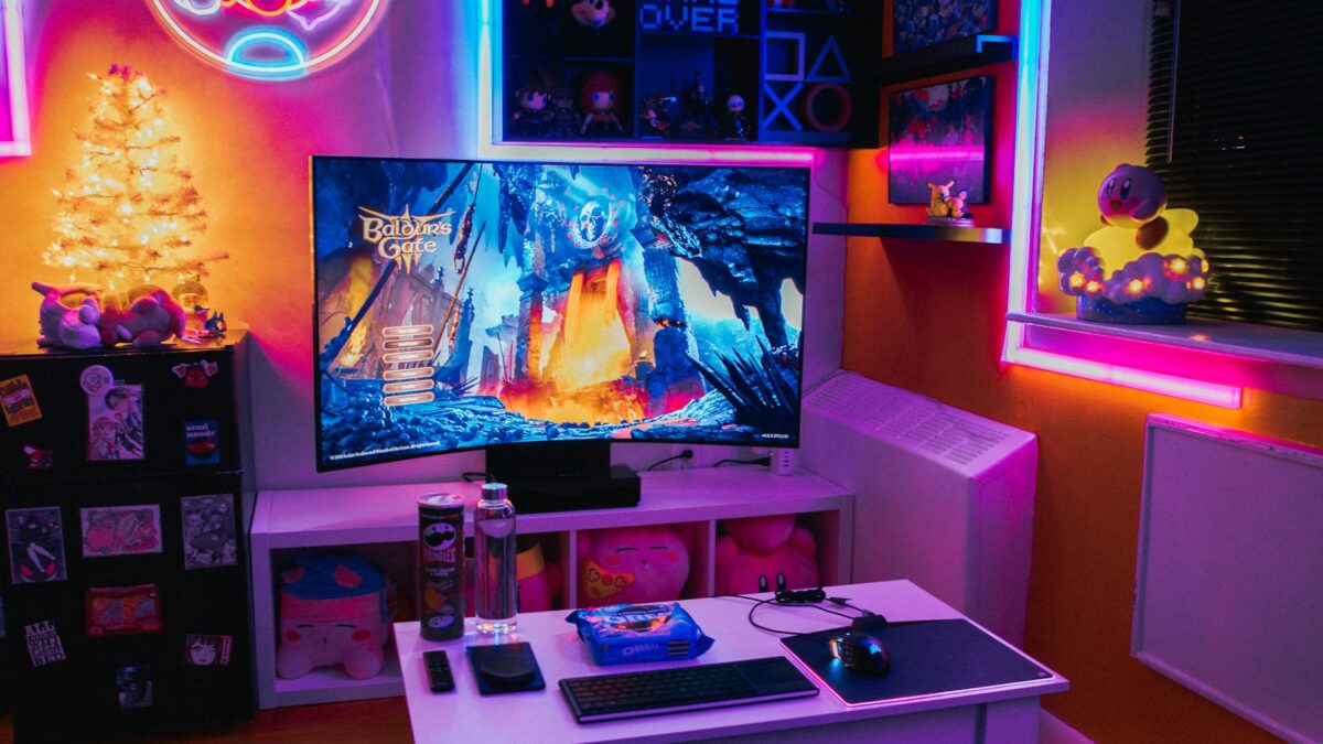modern gaming room setup