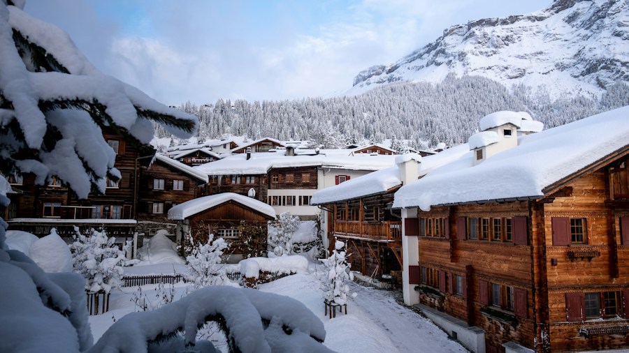 mountain ski resort winter