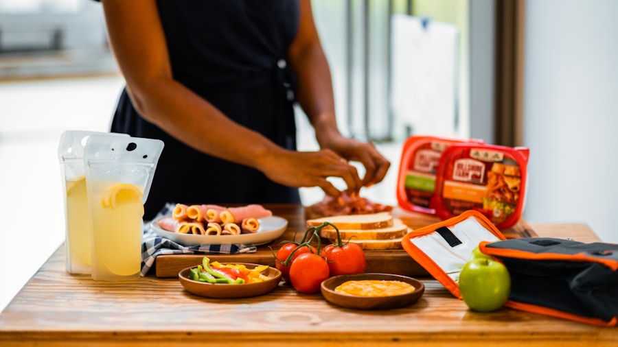 person checking food label