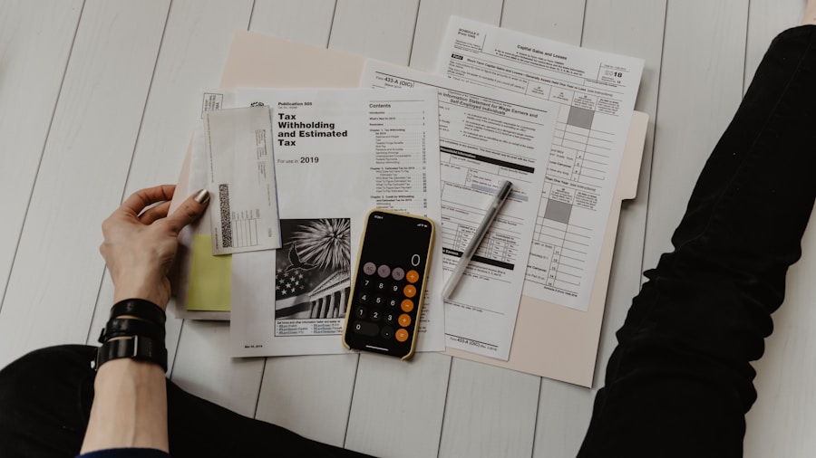 person reviewing monthly expenses