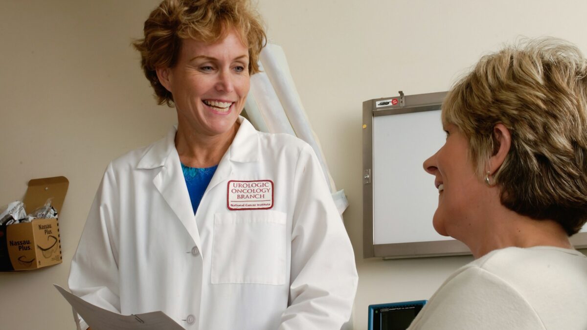 pharmacist consulting with customer