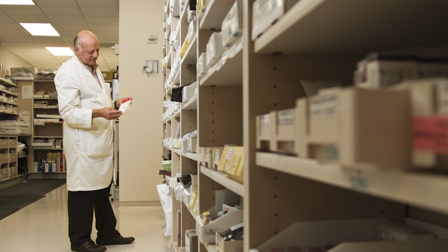 pharmacist filling prescriptions