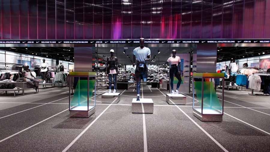 retail sports equipment display