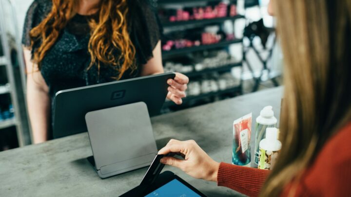 retailer store checkout counter
