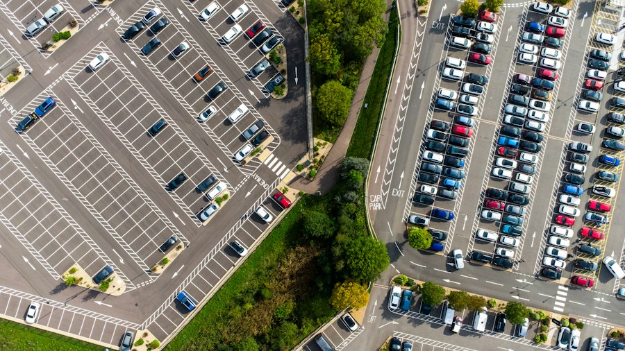 shopping center parking lot