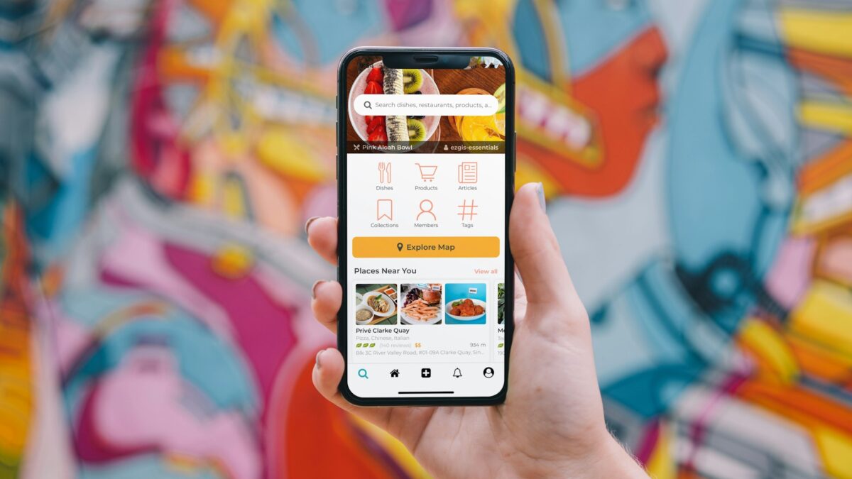 shopping on mobile app
