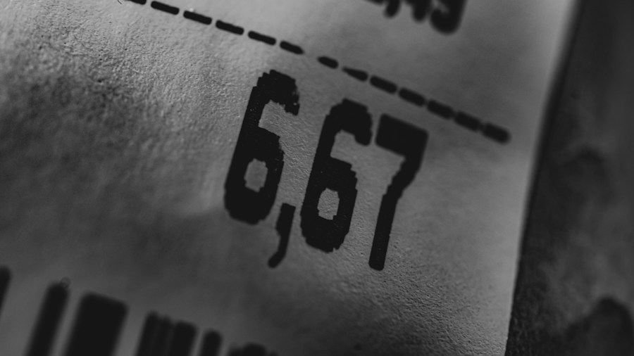 shopping receipt rising prices