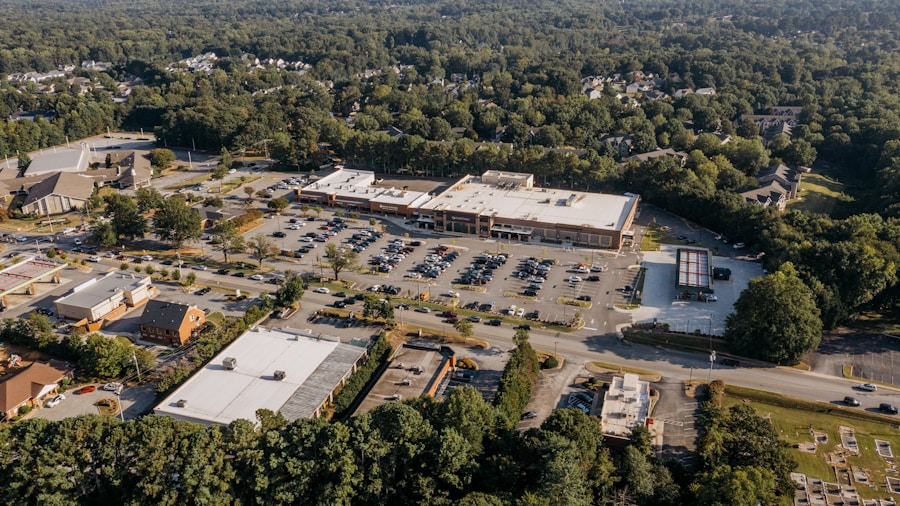 suburban shopping center storefront