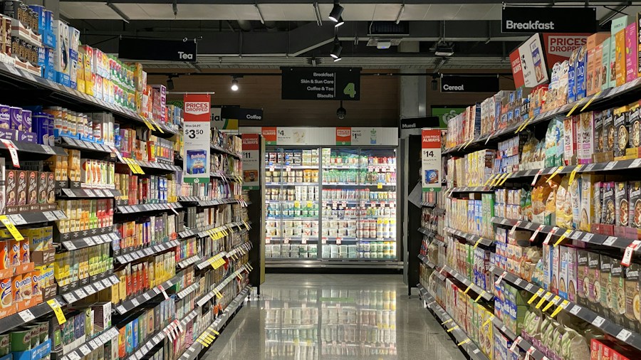 supermarket aisle products