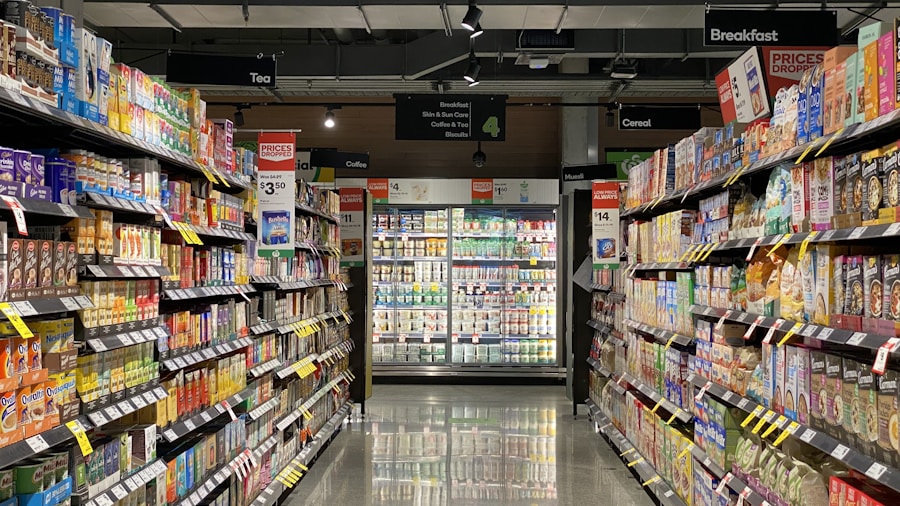 supermarket product selections