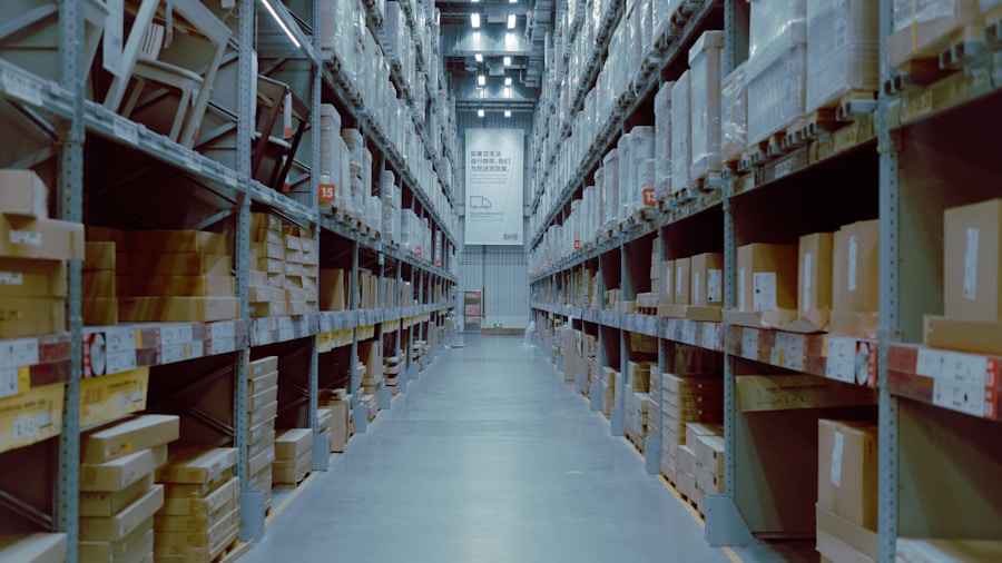 warehouse logistics boxes