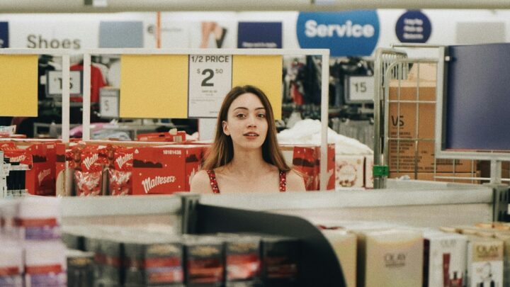 worried shopper at checkout